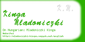 kinga mladoniczki business card